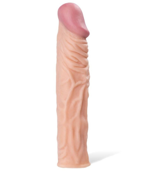 Насадка с ярко выраженной головкой и рельефным стволом - 19 см.