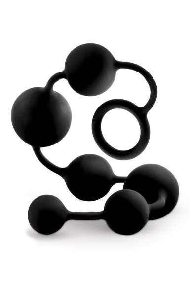 Черная анальная цепочка Black Anal Beads - 40,6 см. Черная анальная цепочка Black Anal Beads - 40,6 см.