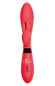 Красный вибратор Yonce с клиторальным зайчиком - 20,5 см. Красный вибратор Yonce с клиторальным зайчиком - 20,5 см.