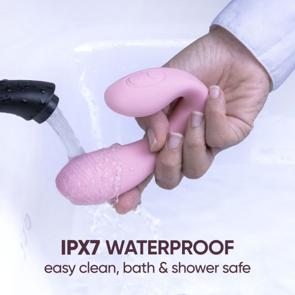 Розовый вибратор Selove DuoFlex