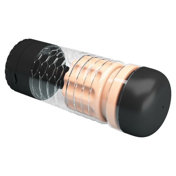 Вибромастурбатор-вагина Emily в черной колбе Вибромастурбатор-вагина Emily в черной колбе