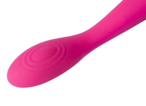 Ярко-розовый G-стимулятор IRIS Clitoral & G-spot Vibrator - 18 см.