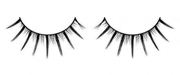 Короткие черные ресницы с отдельными длинными ресничками Deluxe