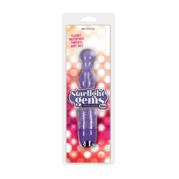 Фиолетовый вибратор STARLIGHT GEMS LIBRA - 20,5 см. Фиолетовый вибратор STARLIGHT GEMS LIBRA - 20,5 см.