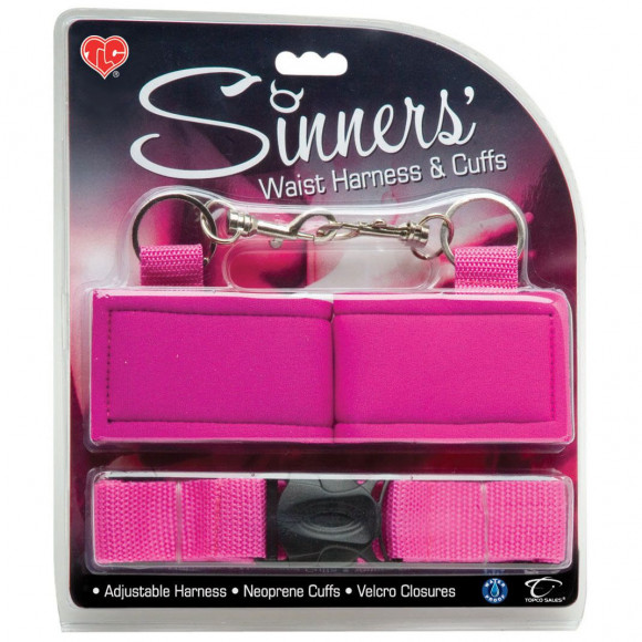 Набор из розовых наножников и наручников Набор из розовых наножников и наручников
