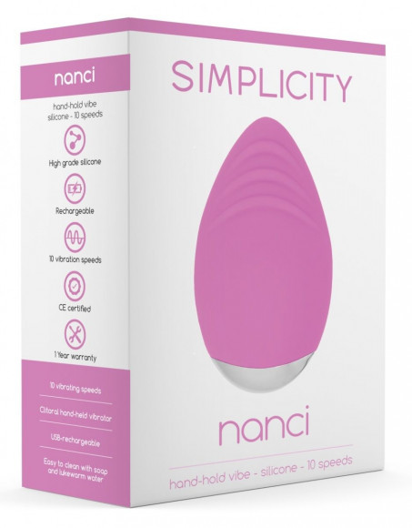 Розовый клиторальный стимулятор Nanci - 10,5 см.