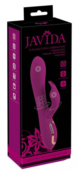Фиолетовый вибратор 3 Function Vibrator с вращением бусин - 23 см. Фиолетовый вибратор 3 Function Vibrator с вращением бусин - 23 см.