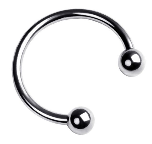 Серебристая подкова на головку пениса Серебристая подкова на головку пениса