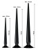 Набор из 3 длинных анальных пробок Super Long Flexible Butt Plug Set
