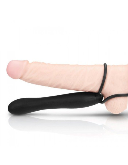 Черная насадка на пенис для двойной стимуляции Mojo BlackJack - 15 см. Черная насадка на пенис для двойной стимуляции Mojo BlackJack - 15 см.