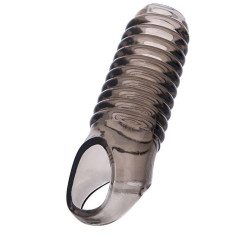 Дымчатая насадка с рёбрышками и подхватом мошонки ToyFa XLover - 12,5 см. Дымчатая насадка с рёбрышками и подхватом мошонки ToyFa XLover - 12,5 см.