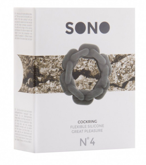 Серое эрекционное кольцо SONO №4 Серое эрекционное кольцо SONO №4