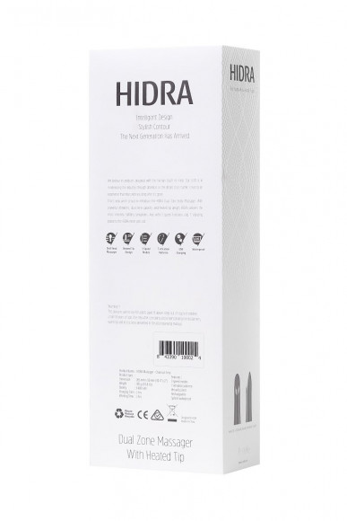 Серый жезловый вибратор Le Stelle HIDRA с нагревом