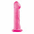 Полупрозрачный розовый фаллоимитатор Basix - 16,5 см.