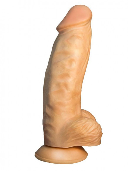 Телесный фаллоимитатор-супергигант с присоской - 33 см. Телесный фаллоимитатор-супергигант с присоской - 33 см.