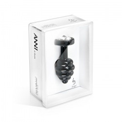 Большой чёрный винтовой плаг ANNI Ano black T2 - 7,5 см. Большой чёрный винтовой плаг ANNI Ano black T2 - 7,5 см.