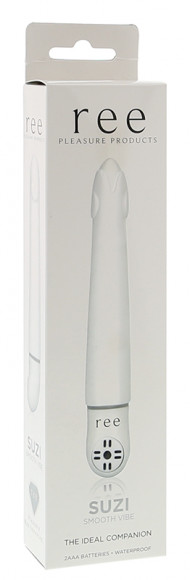 Белый вибратор Suzi - 15 см. Белый вибратор Suzi - 15 см.