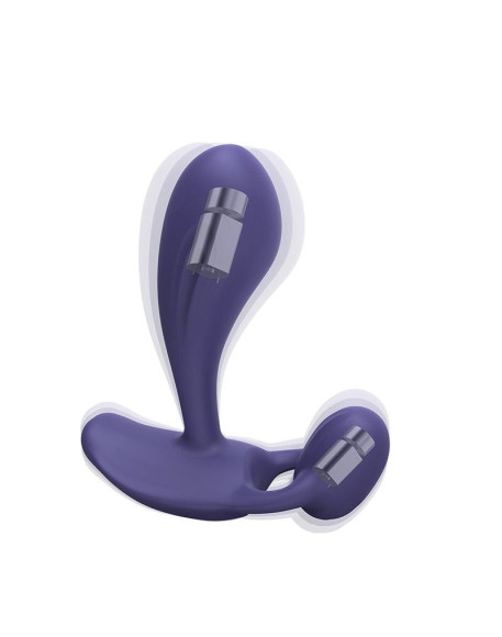 Темно-синий вибромассажер Witty P&G Vibrator with Remote Control