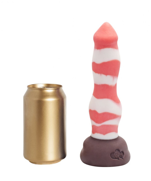 Красно-белый фаллоимитатор Лис Small - 21,5 см. Красно-белый фаллоимитатор Лис Small - 21,5 см.