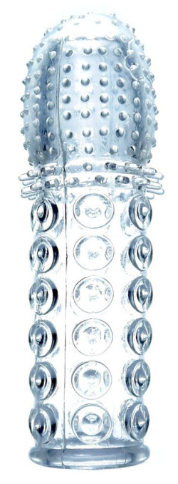 Прозрачная закрытая насадка на пенис - 13,5 см.