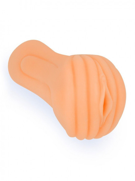 Эластичный мастурбатор в виде вагины телесного цвета Эластичный мастурбатор в виде вагины телесного цвета