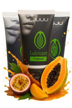 Набор из 3 съедобных лубрикантов JUJU со вкусом тропических фруктов