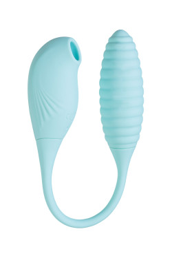 Голубое виброяйцо с вакуум-волновым стимулятором клитора Roow Голубое виброяйцо с вакуум-волновым стимулятором клитора Roow