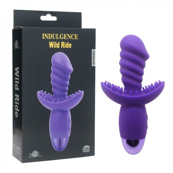 Фиолетовый вибратор INDULGENCE Rechargeable Wild Ride - 16,5 см. Фиолетовый вибратор INDULGENCE Rechargeable Wild Ride - 16,5 см.
