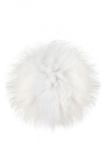 Серебристая анальная втулка с белым заячьим хвостом Серебристая анальная втулка с белым заячьим хвостом