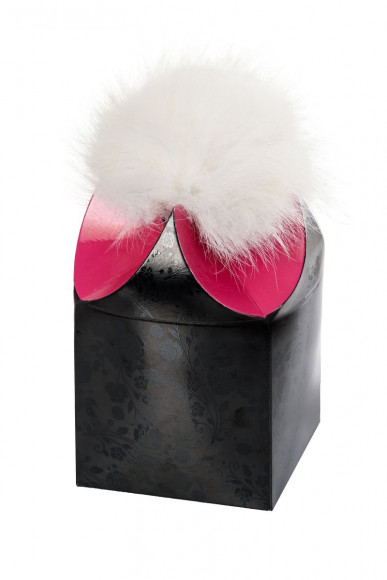 Серебристая анальная втулка с белым заячьим хвостом Серебристая анальная втулка с белым заячьим хвостом