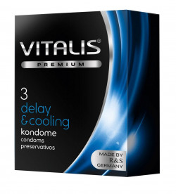 Презервативы VITALIS PREMIUM delay & cooling с охлаждающим эффектом - 3 шт. Презервативы VITALIS PREMIUM delay & cooling с охлаждающим эффектом - 3 шт.