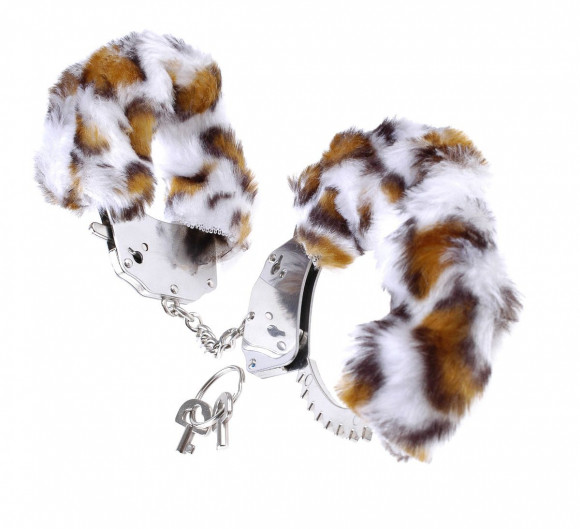 Наручники с искусственным леопардовым мехом Original Furry Cuffs