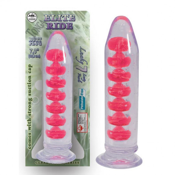 Прозрачная анальная пробка с заострённым кончиком и присоской - 17,8 см. Прозрачная анальная пробка с заострённым кончиком и присоской - 17,8 см.