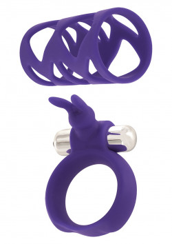 Набор фиолетовых насадок TICKLER BUNNY RING SET Набор фиолетовых насадок TICKLER BUNNY RING SET