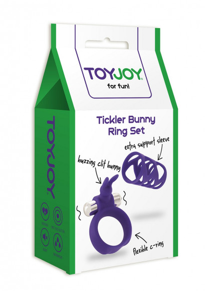 Набор фиолетовых насадок TICKLER BUNNY RING SET Набор фиолетовых насадок TICKLER BUNNY RING SET