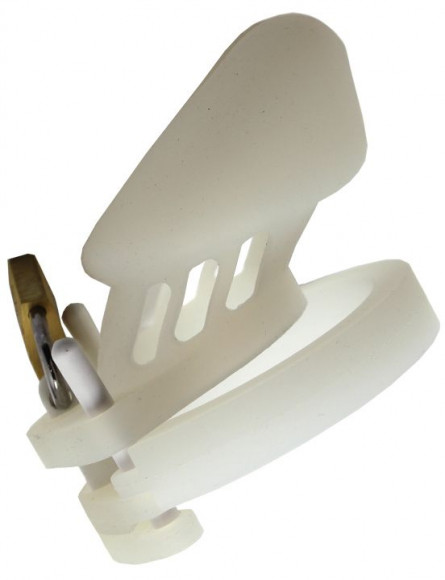 Белый силиконовый пояс верности с замочком Белый силиконовый пояс верности с замочком