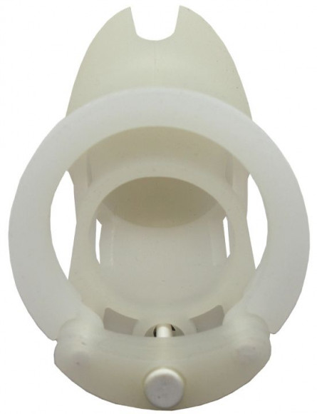 Белый силиконовый пояс верности с замочком Белый силиконовый пояс верности с замочком