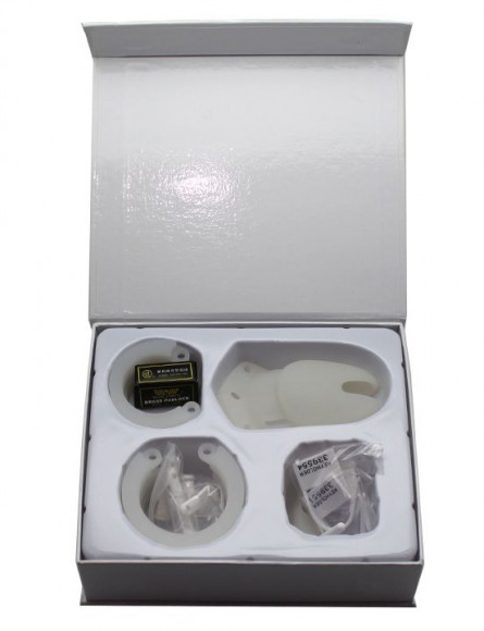 Белый силиконовый пояс верности с замочком Белый силиконовый пояс верности с замочком