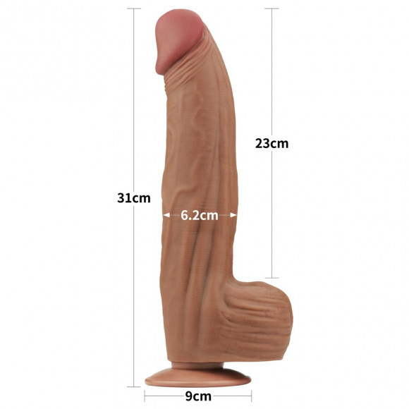 Коричневый фаллоимитатор 12 King Sized Sliding Skin Dual Layer Dong - 31 см. Коричневый фаллоимитатор 12 King Sized Sliding Skin Dual Layer Dong - 31 см.