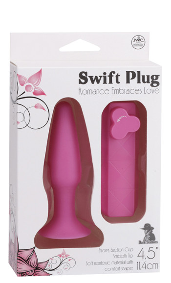 Розовая вибровтулка с выносным пультом управления - 11,4 см. Розовая вибровтулка с выносным пультом управления - 11,4 см.