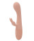 Персиковый вибратор Naya с клиторальным отростком - 18,3 см.