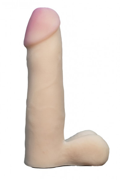 Телесная насадка Harness из неоскин с мошонкой - 17 см.