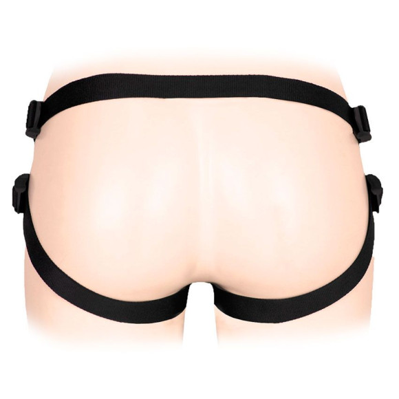 Черные трусики для страпона в комплекте с коннектором и насадкой Черные трусики для страпона в комплекте с коннектором и насадкой