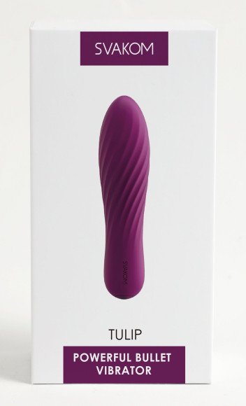 Фиолетовая вибропуля Tulip - 10,6 см. Фиолетовая вибропуля Tulip - 10,6 см.