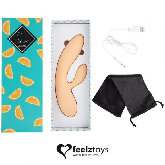 Бежевый вибратор-кролик Lea Rabbit Vibrator - 20,2 см. Бежевый вибратор-кролик Lea Rabbit Vibrator - 20,2 см.