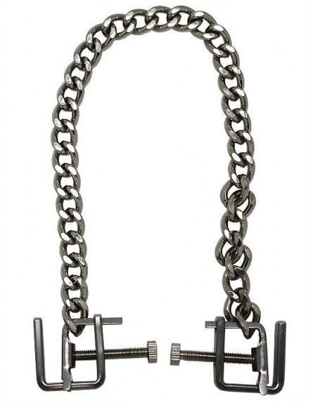 Серебристые винтовые зажимы для груди