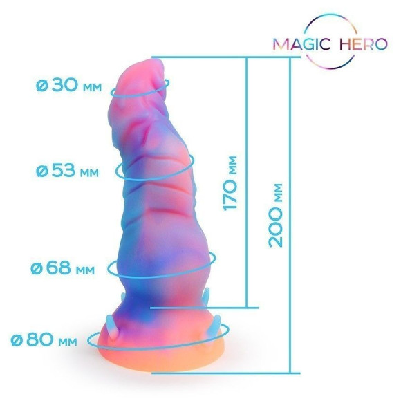 Светящийся в темноте фантазийный стимулятор - 20 см. Светящийся в темноте фантазийный стимулятор - 20 см.