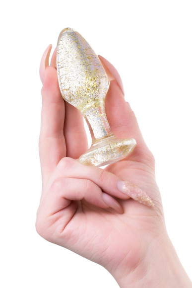 Золотистая акриловая анальная втулка - 8 см. Золотистая акриловая анальная втулка - 8 см.