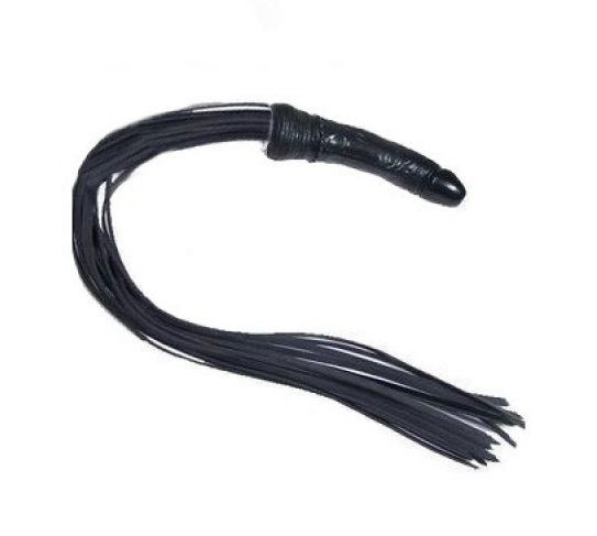 Латексная плеть с ручкой-фаллосом Latex Peni-Whip - 55 см.
