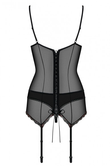 Полупрозрачный корсаж с бордовым кружевом Musca Полупрозрачный корсаж с бордовым кружевом Musca